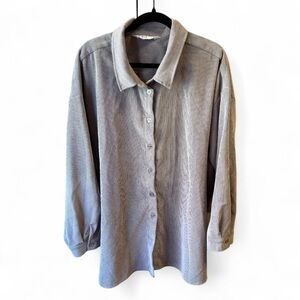 Studio Untold Gray Casual Button Down Shirt